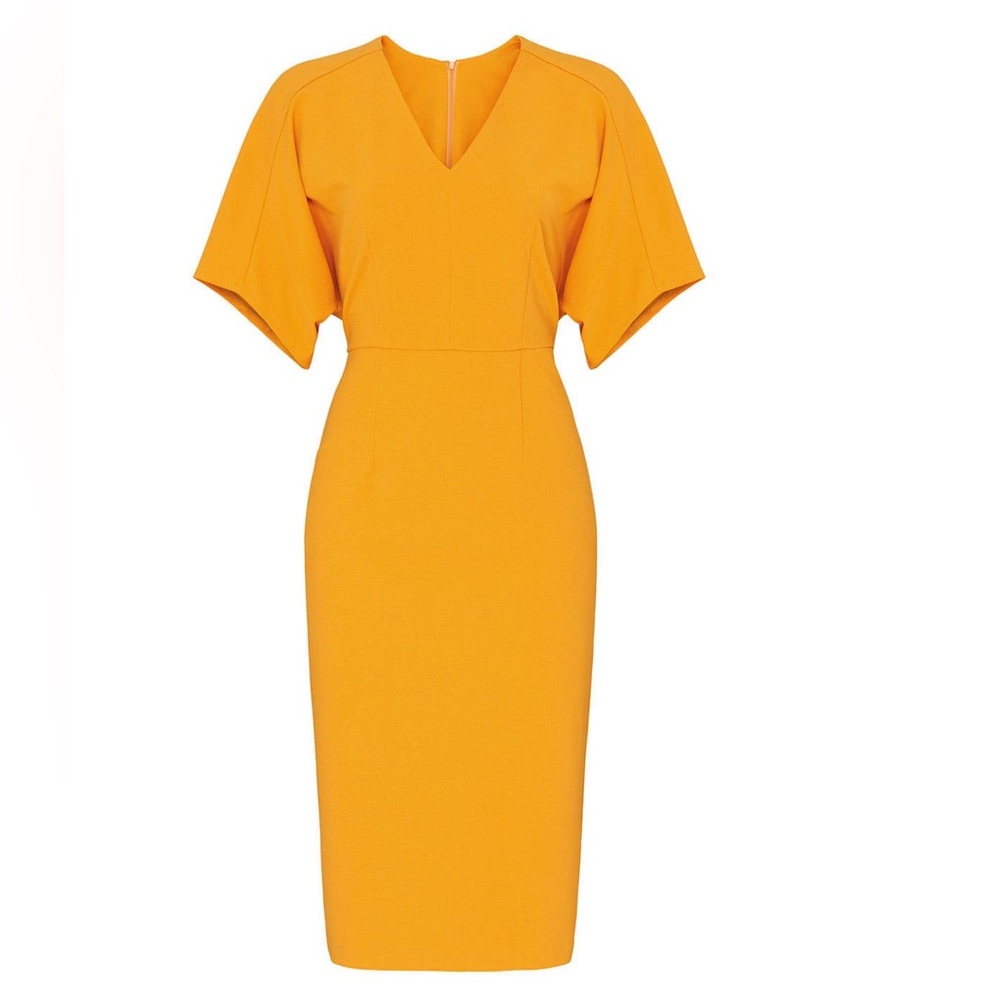 Donna Morgan Batwing sleeve dress Mango yellow/orange